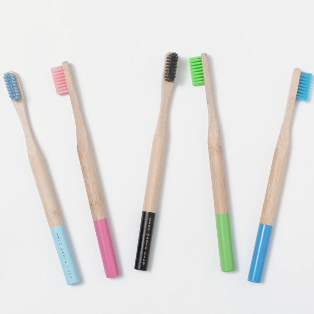  Zero Waste Club Zero Waste Bamboo Toothbrush ZWC001-AB, ZWC001-JB, ZWC001-PP, ZWC001-OB, ZWC001-LG The Green Thumb Club