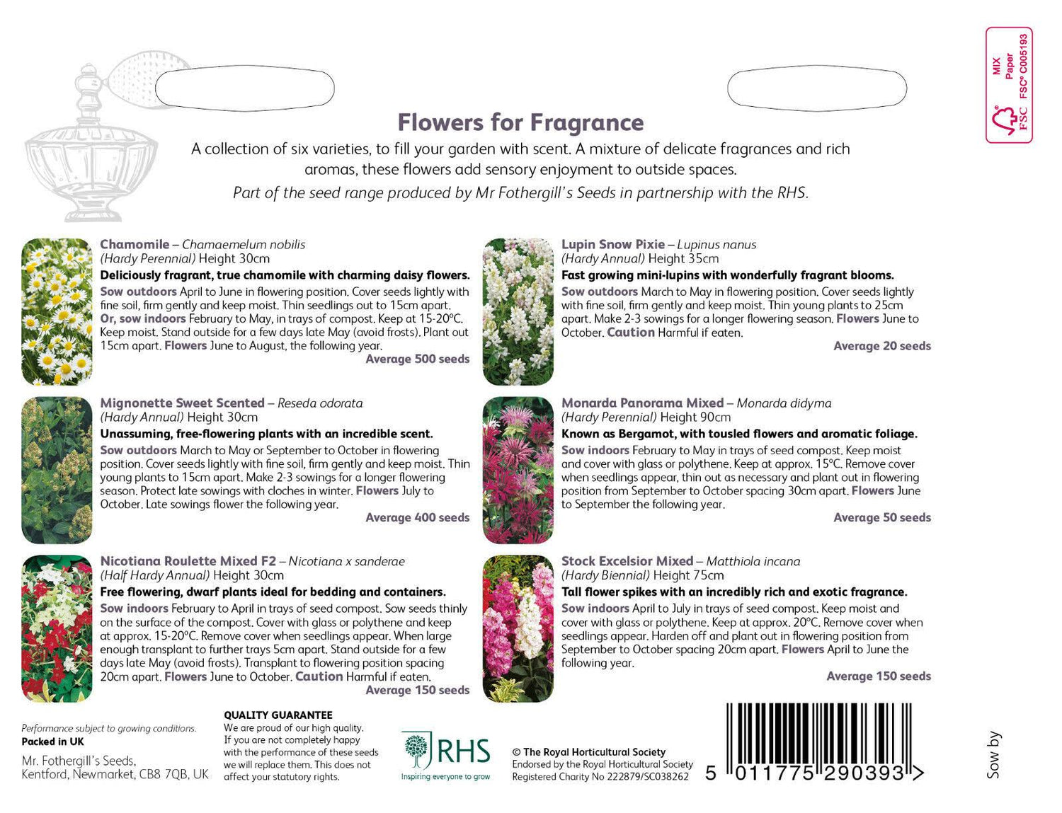 RHS Flowers for Fragrance Collection
