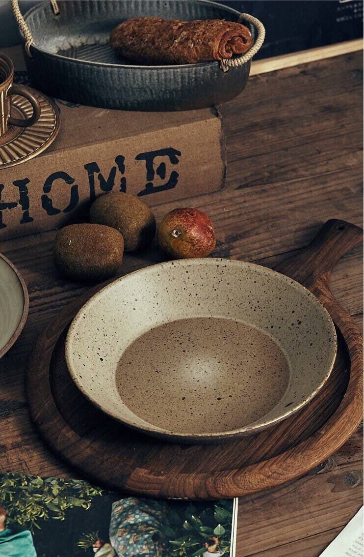  Gohobi Gohobi Handmade Japanese Style Stoneware Pasta Bowl: Single 001TW-BVB-P22 The Green Thumb Club